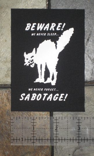 Class War Sabotage Cat Patch