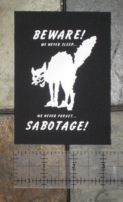 Class War Sabotage Cat Patch