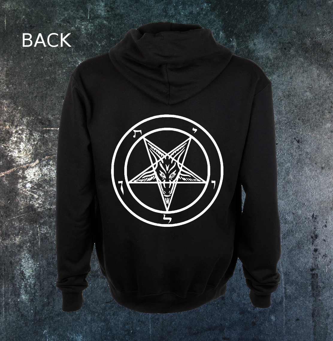 TooLoud Inverted Pentagram Death Metal Star Hoodie Sweatshirt 