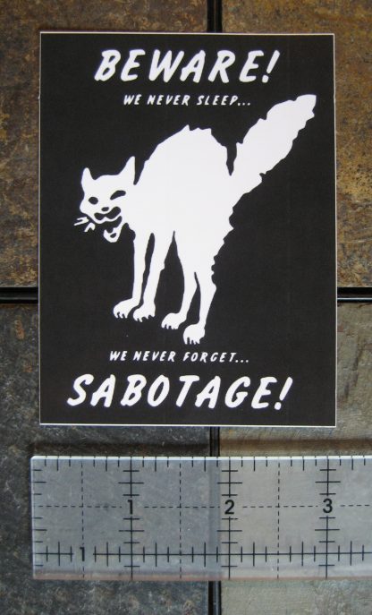 Class War Sabotage Cat Sticker