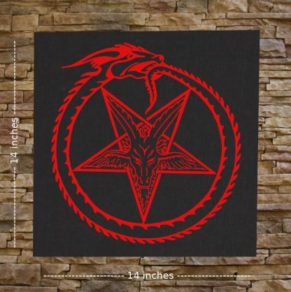 Serpent Pentagram Back Patch - Image 2