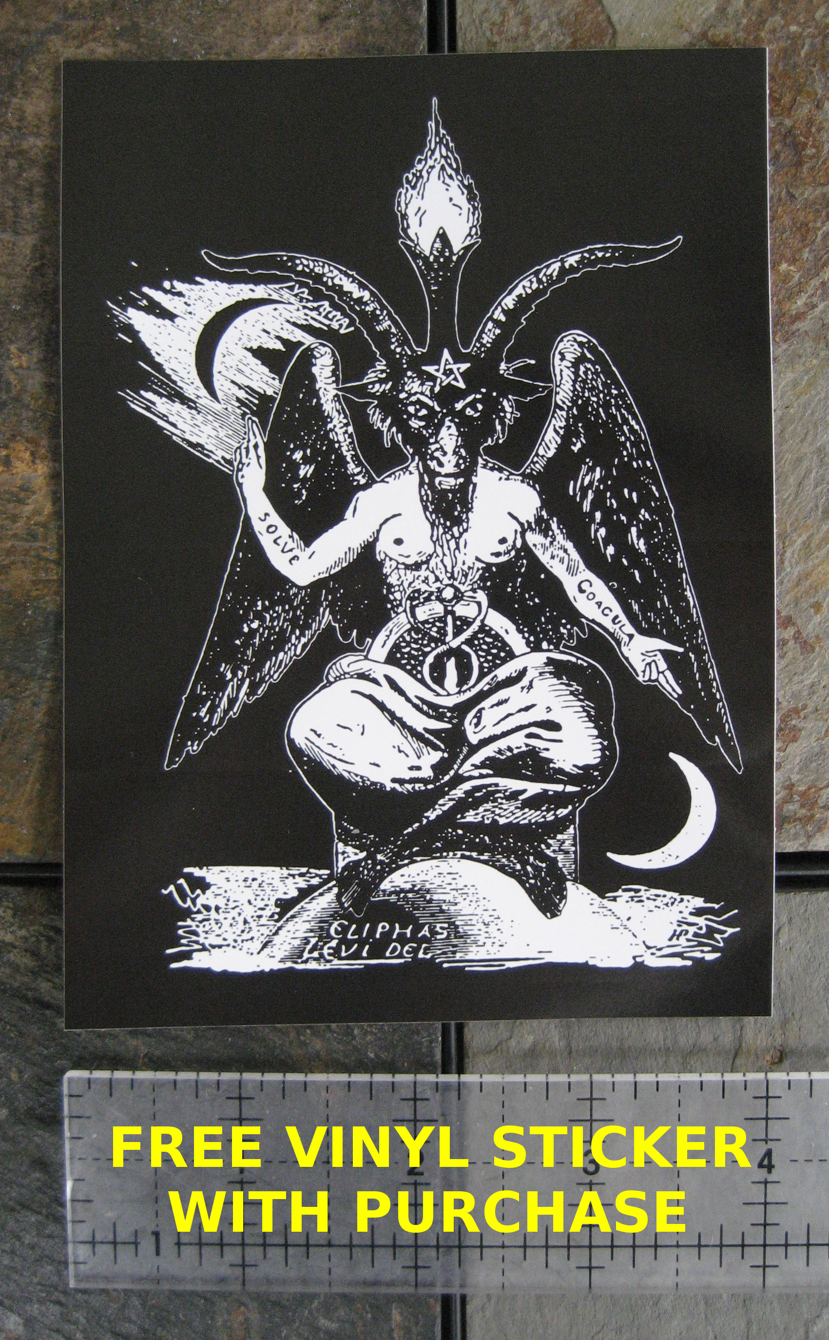 Pentagram DJ Slipmat Vinyl Turntable Decks Satanic Goat of Mendes