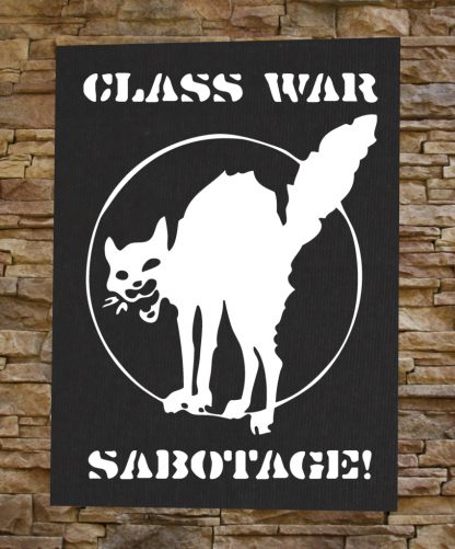 Class War Sabotage Cat Back Patch