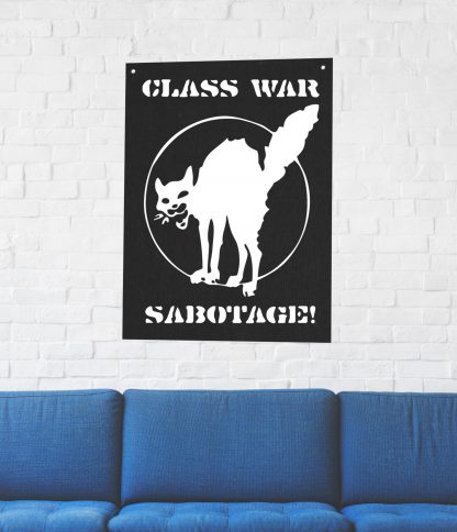 Class War Sabotage Cat Tapestry