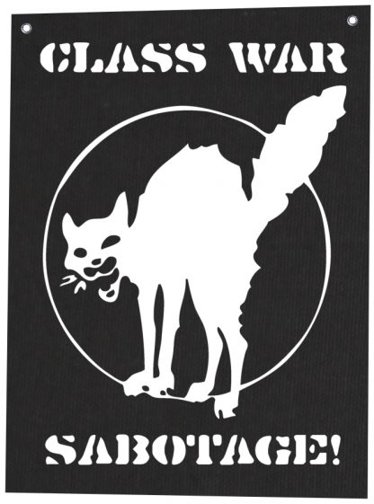 Class War Sabotage Cat Tapestry - Image 2