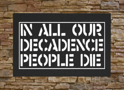 In All Our Decadence People Die Back Patch