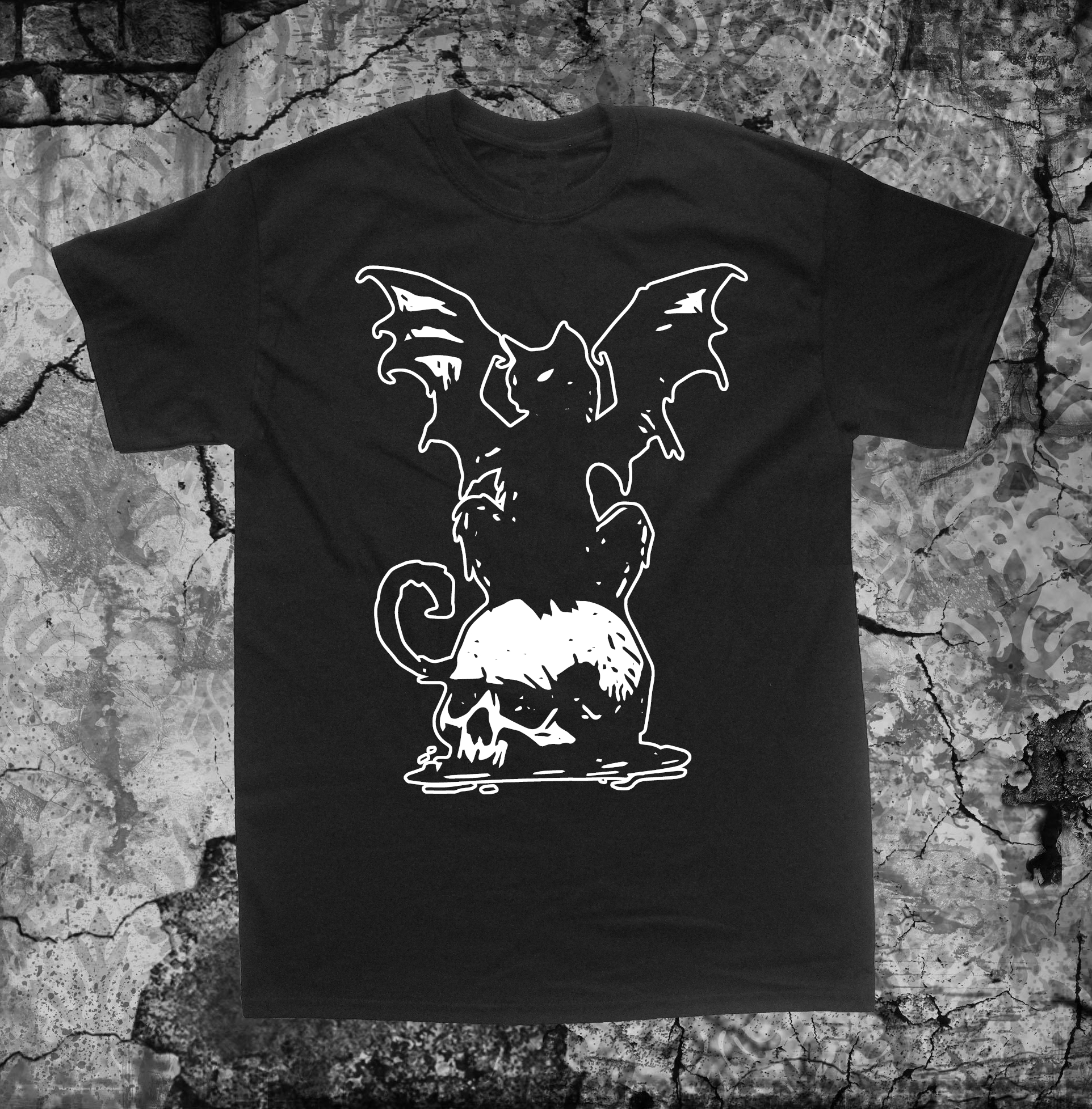 Cat Bat Skull Shirt