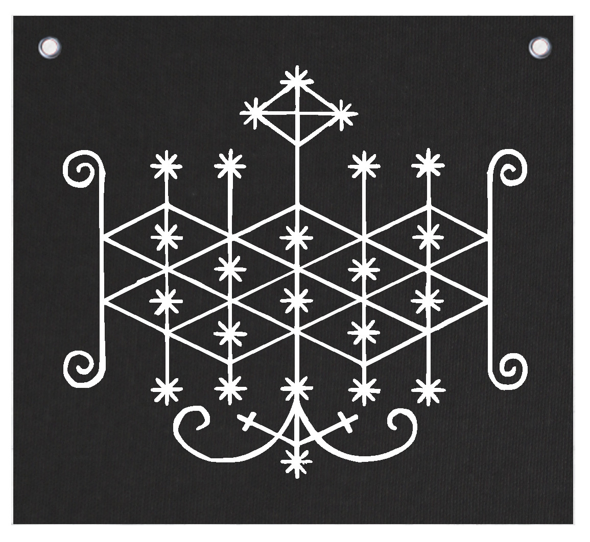 Ogoun Voodoo Veve Tapestry - Image 2