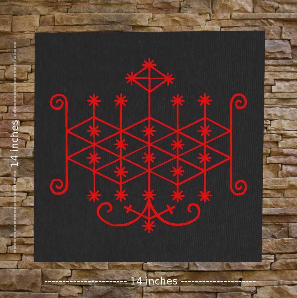 Ogoun Voodoo Veve Back Patch - Image 2